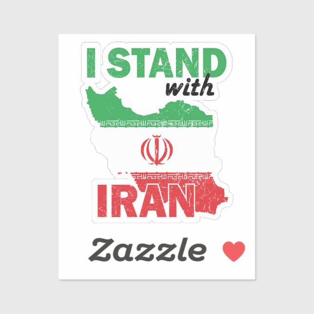 Sticker Je suis avec l'iran (Feuille)
