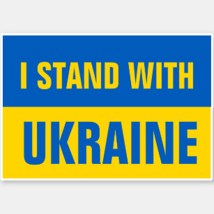 Sticker Je Suis Avec L'Ukraine Pour Soutenir Le Drapeau Uk