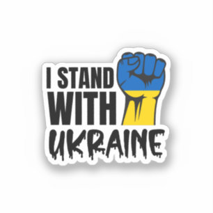 Sticker Je Suis Avec L'Ukraine   Solidarité   Pavillon Ukr