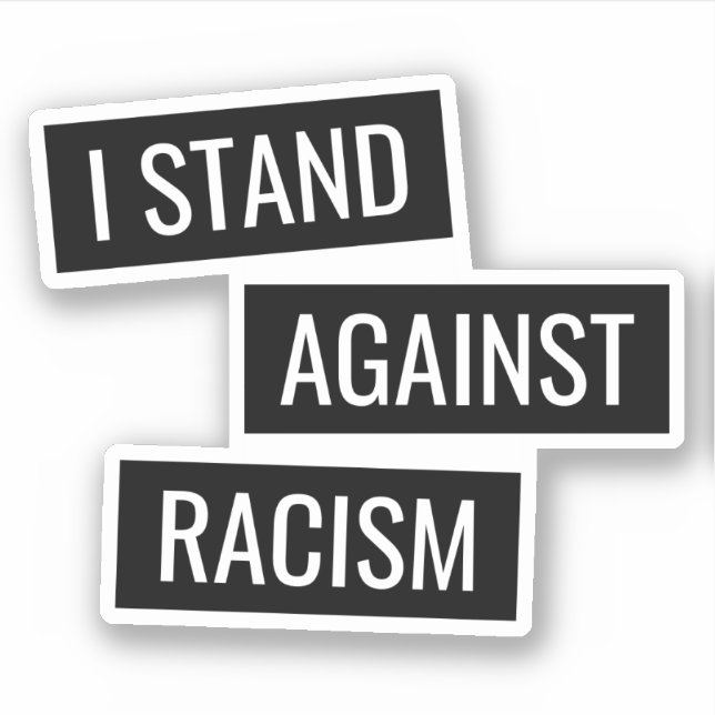 Sticker Je suis contre le racisme (Devant)
