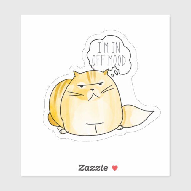 Sticker Je suis de mauvaise humeur (Feuille)