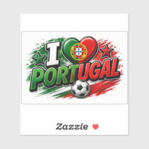 Sticker Je suis fan de PORTUGAL Fierté portugaise Foot