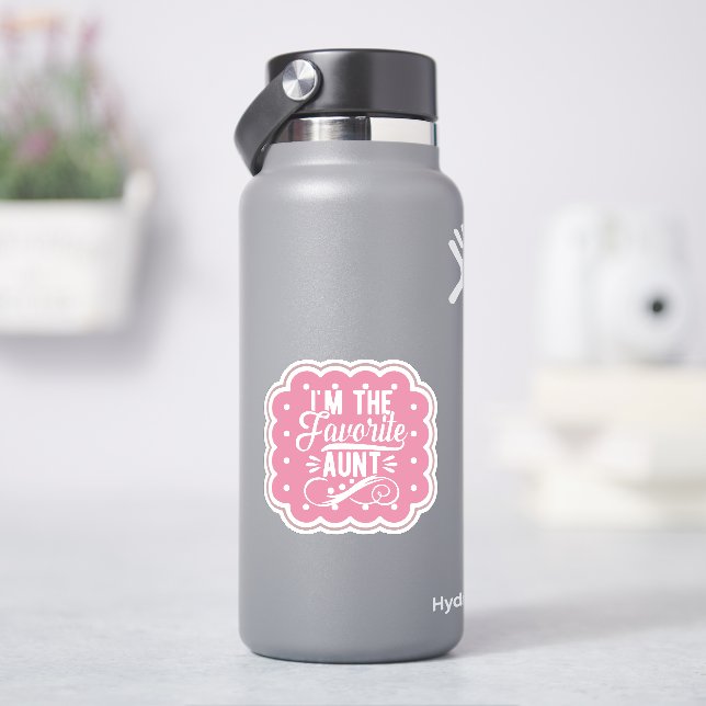 Sticker Je suis la tante préférée (HydroFlask)