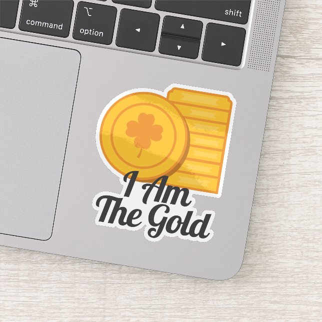 Sticker Je Suis Les Pièces D'or de la Saint-Patrick (Détail)