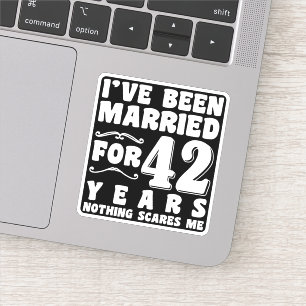 Sticker Je suis marié depuis 42 ans Mariage Romantique