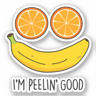 Sticker Je suis Peelin Bon Amusant Fruit Pun