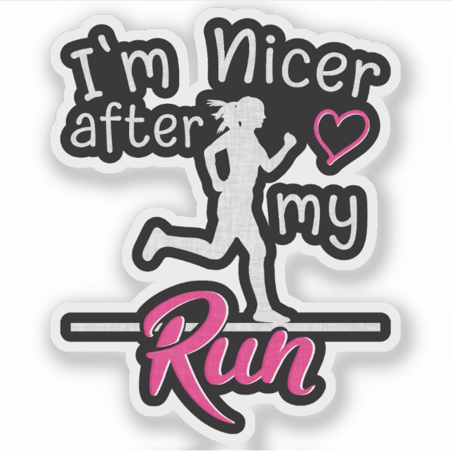 Sticker Je Suis Plus Gentille Après Mon Course Drôle (Devant)