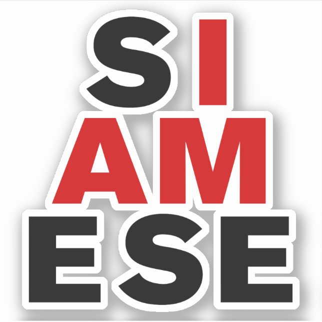 STICKER JE SUIS SIAMESE (Devant)