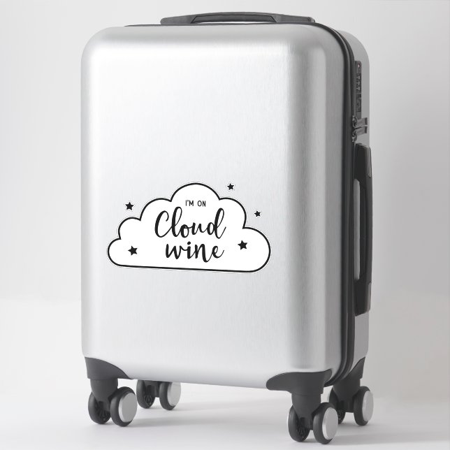 Sticker Je suis sur Cloud 9 Contour (Sur valise)