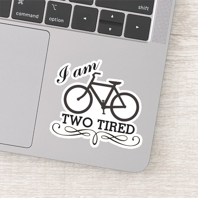 Sticker Je suis un vélo trop fatigué (Détail)