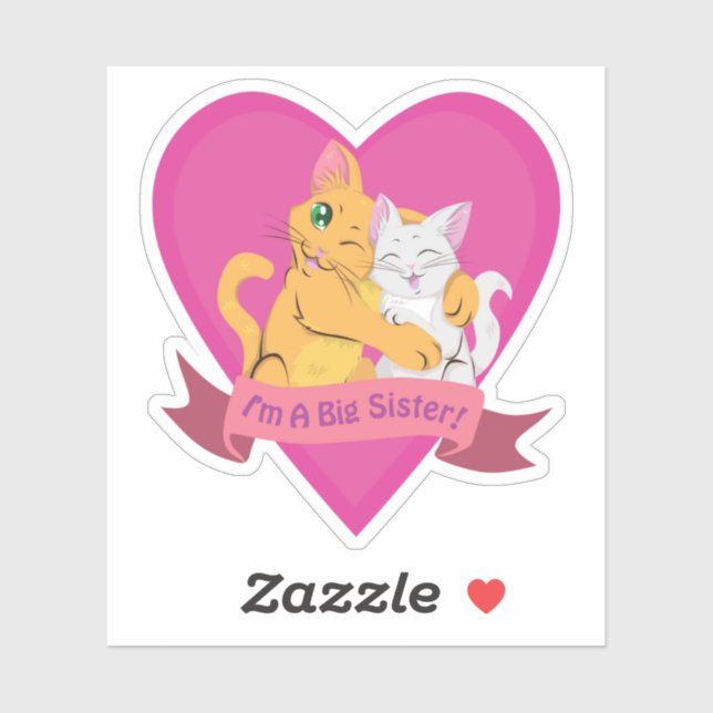 Sticker Je suis une grande soeur ! (Feuille)