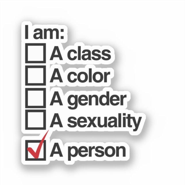 Sticker Je suis une personne (Recto)