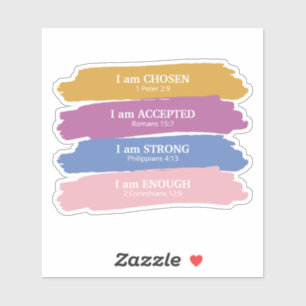 Sticker Je suis Versets bibliques Personnalisé