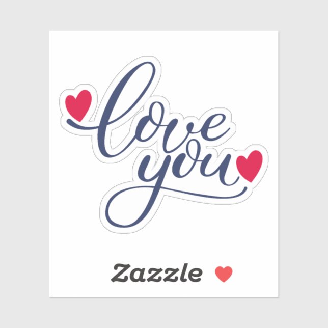 Sticker Je t'aime (Feuille)