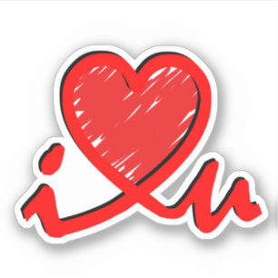 Sticker Je t'aime - Amour