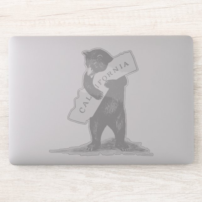 Sticker Je T'Aime Californie Bear Hugging State (Ordinateur)