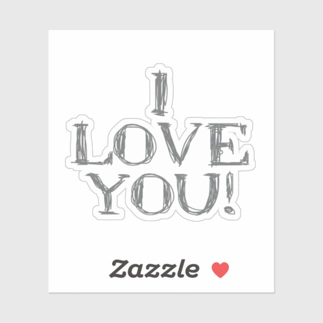 Sticker Je t'aime Citer (Feuille)