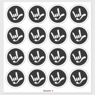 Sticker "Je t'aime" ILY en LSF