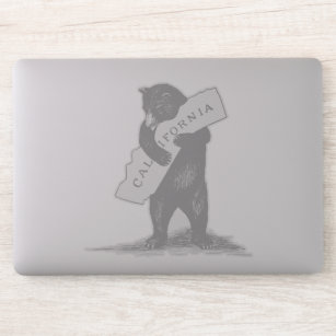 Sticker Je t'aime ours de la Californie étreignant l'état