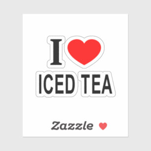 Sticker Je ❤️ THÉ GLACÉ J'AIME THÉ GLACÉ JE ❤️ THÉ GLAC Vi