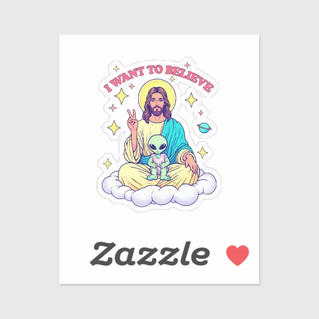 Sticker Je veux croire (Feuille)