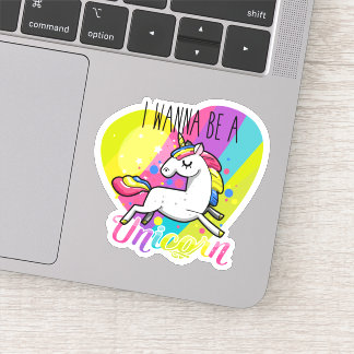 Sticker Je veux être une licorne