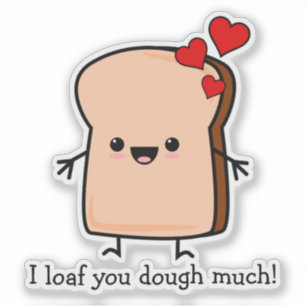 Sticker Je Vous Aime Beaucoup Pain Toast