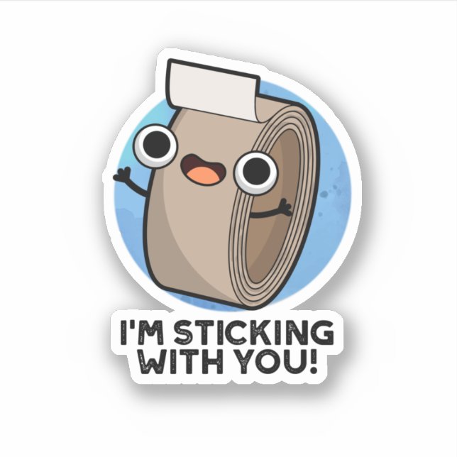 Sticker Je vous chante avec un amusant pistolet à ruban (Devant)