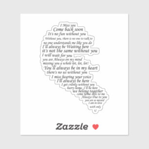 Sticker Je Vous Manque