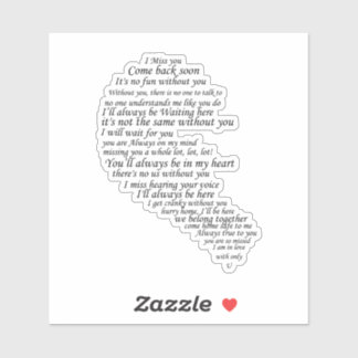 Sticker Je Vous Manque