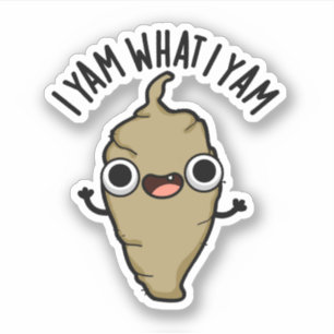 Sticker Je Yam Ce Que Je Yam Cute Veggie Pun