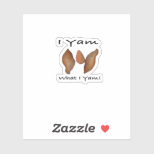 Sticker Je Yam What I Yam, I Yam What I Yam, Comical, mign