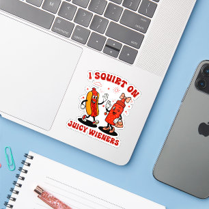 Sticker J'Écris Sur Des Épouses Juteuses Humour Adulte Amu