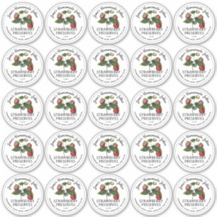 Sticker Jelée de fraise Lid de mâchoire à large bouche de 