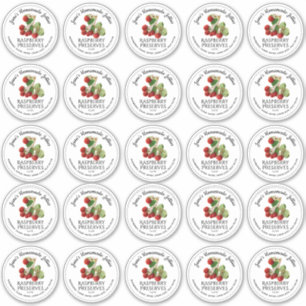 Sticker Jelly de framboise Lid Mason à bouche large 2,5 po