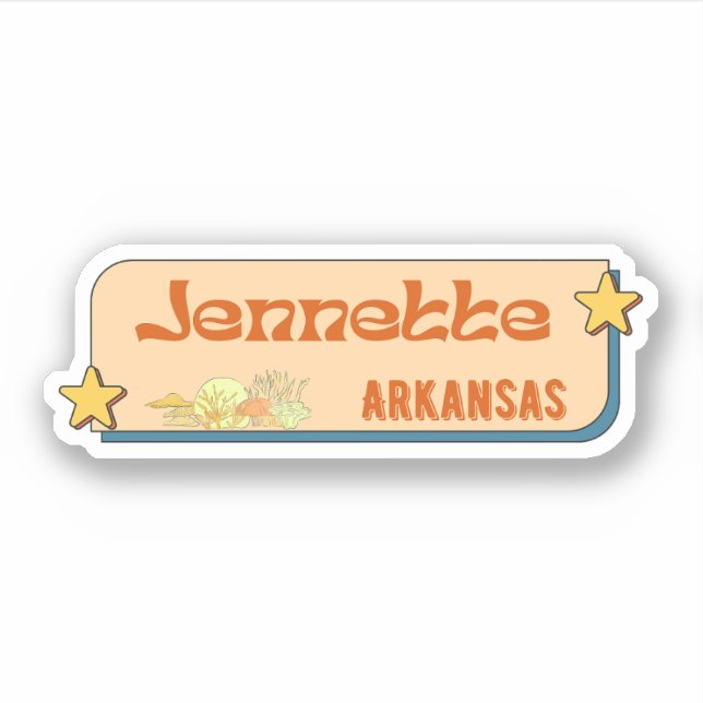 Sticker Jennette, Arkansas (Devant)