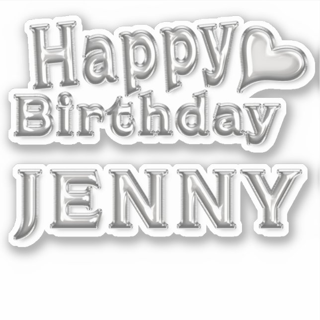 Sticker Jenny Happy Birthday (Devant)