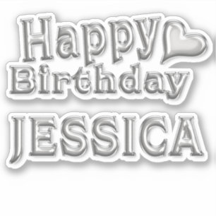 Sticker Jessica Happy Birthday