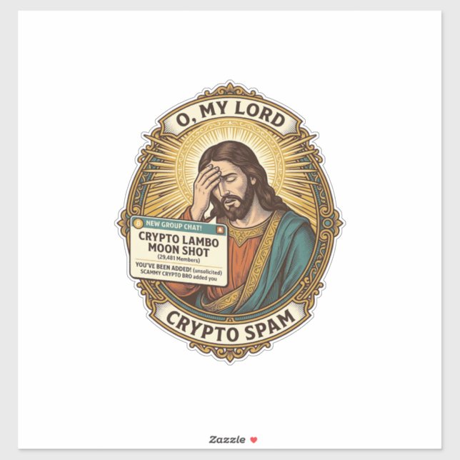 Sticker Jésus a ajouté un spam Crypto Group Chat Irritatio (Feuille)