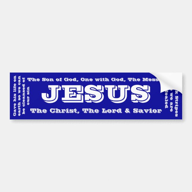 Sticker Jesus Bumper (Devant)
