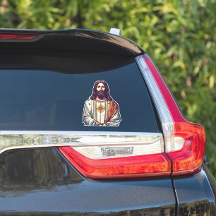 Sticker jésus christ lord et voiture de sauveur