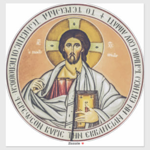 Sticker Jésus-Christ Pantocrator Art iconographique byzant