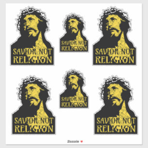 Sticker Jésus Christ - Sauveur Pas Religion