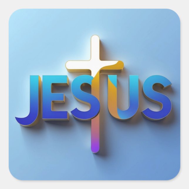 Sticker Jésus - Christian Faith Decal Ai design (Devant)