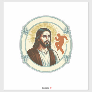 Sticker Jésus confus tendance virale de danse silhouette v