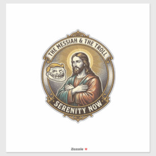 Sticker Jésus Croisant les Bras Émoji Visage Troll Interne