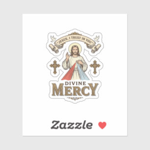 Sticker Jésus de la Miséricorde Divine Gravure Vintage T-s