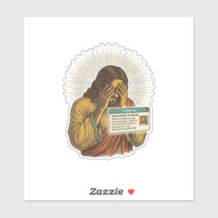 Sticker Jésus embarrassé Mise à jour du statut de dix ans