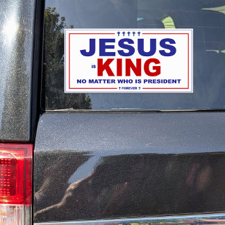 Sticker Jésus est le style de campagne du roi Décal de vin