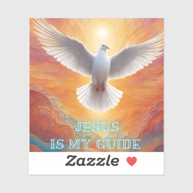 Sticker Jésus est mon guide (Feuille)